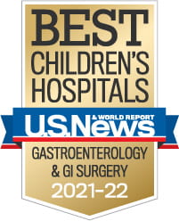 U.S. News and World Report Badge, Childrens Hospitals-Gastroenterology